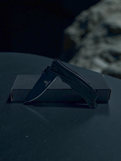 Mat Siyah Metal Gövdeli Katlanabilir Çakı