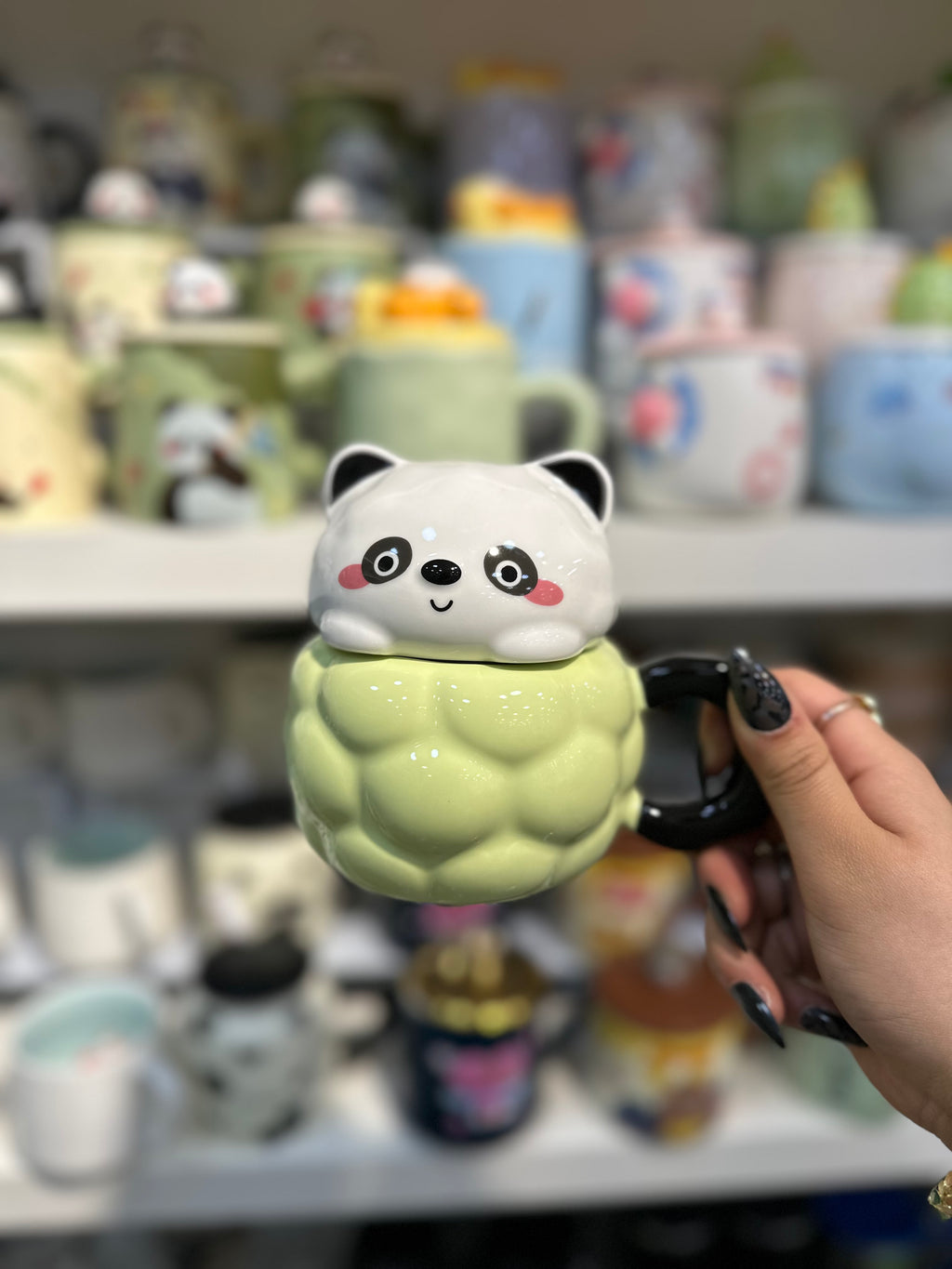 Kabartmalı Panda Porselen Kupa