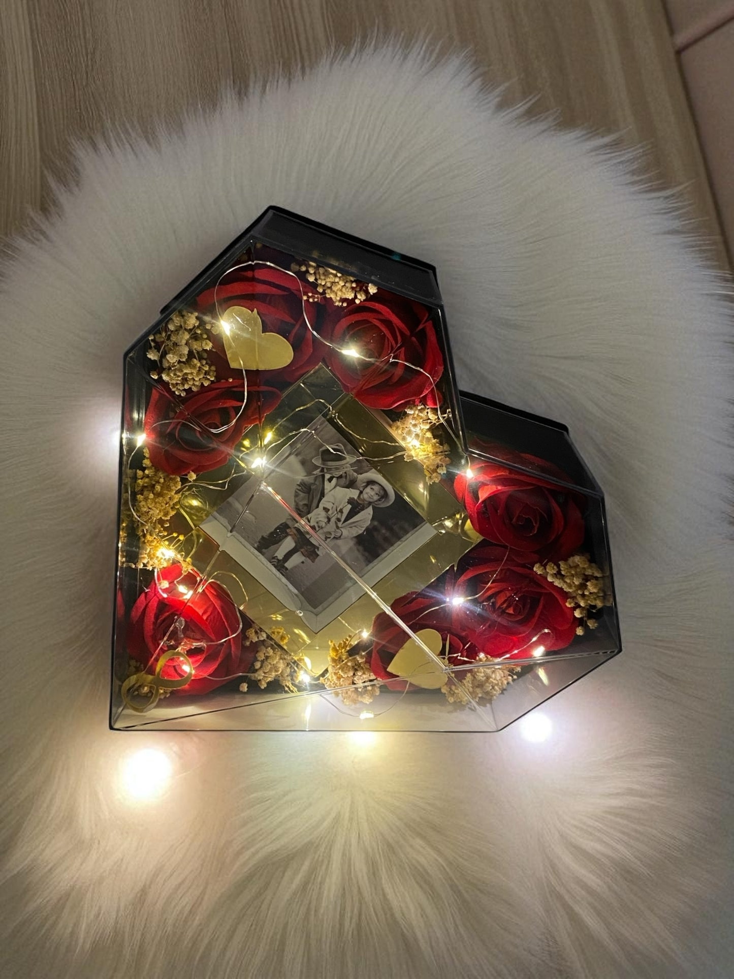 Fotoğraflı Teddy Rose Buketi