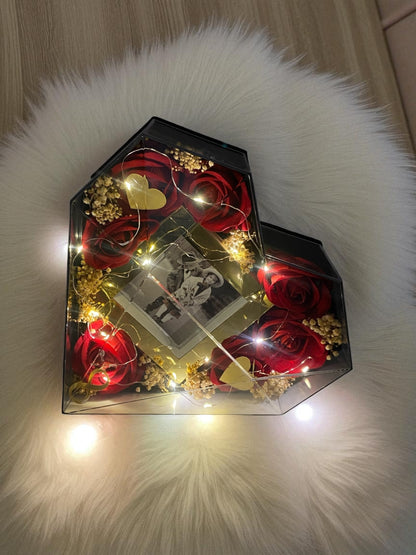 Fotoğraflı Teddy Rose Buketi