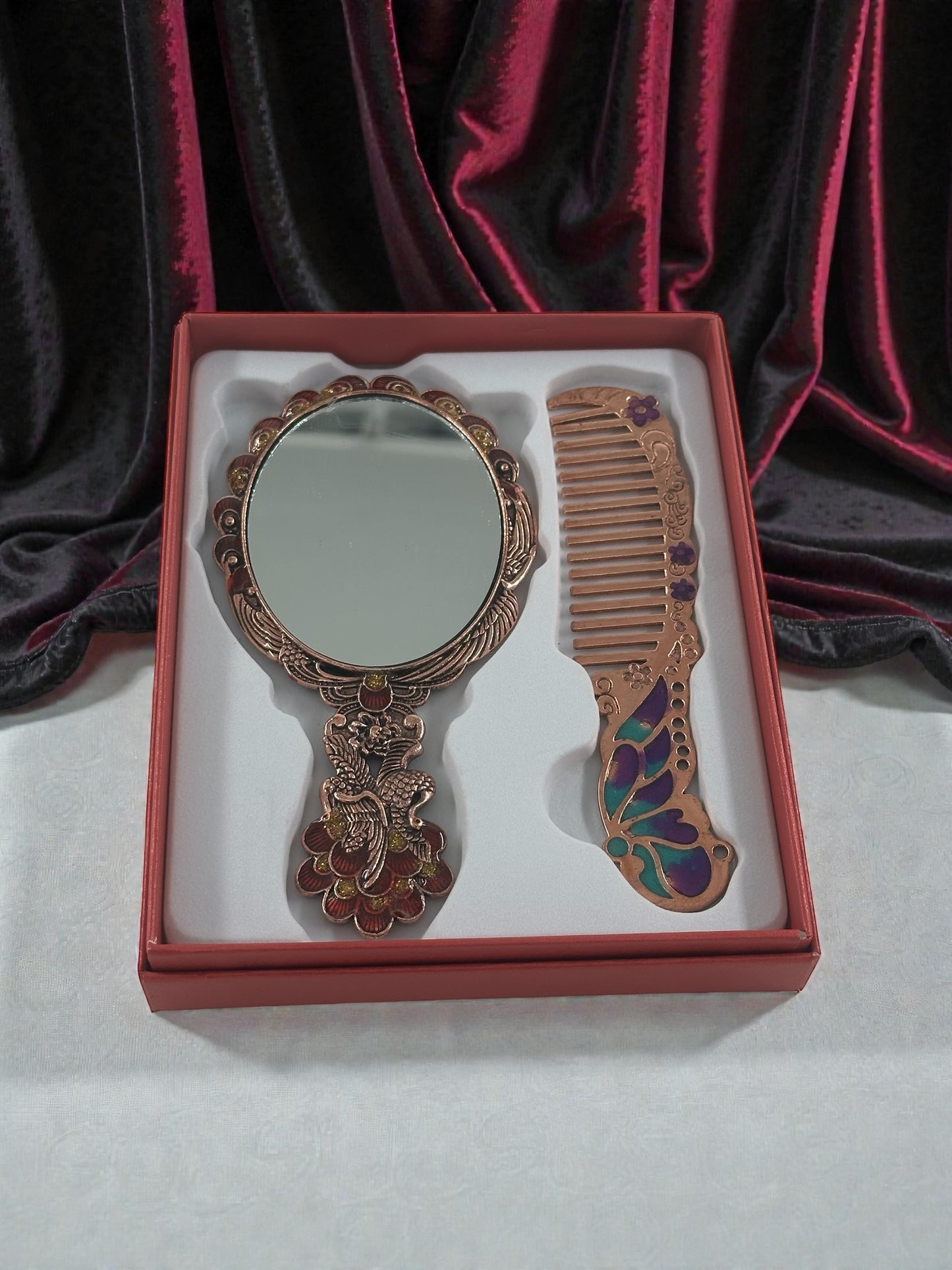 Vintage Taraklı Ayna Seti