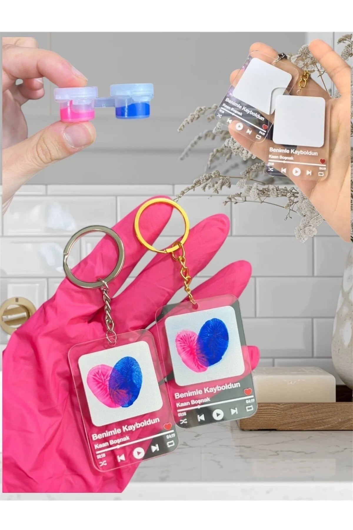 Parmak İzi Çift Anahtarlık