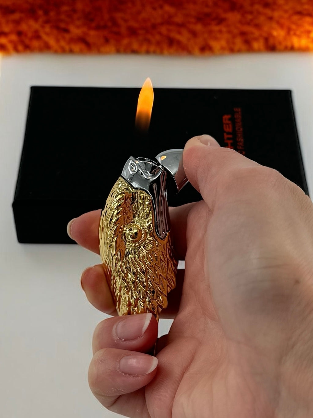 Şahin Başı Metal Gazlı Çakmak 0096