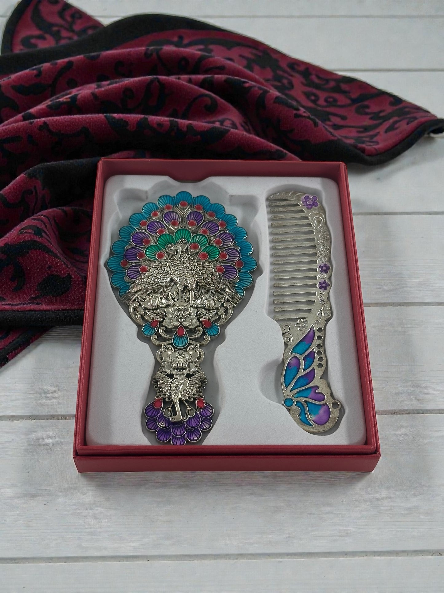 Vintage Taraklı Ayna Seti