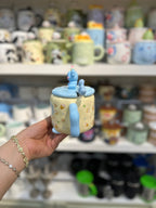 Kabartmalı Stitch Porselen Kupa