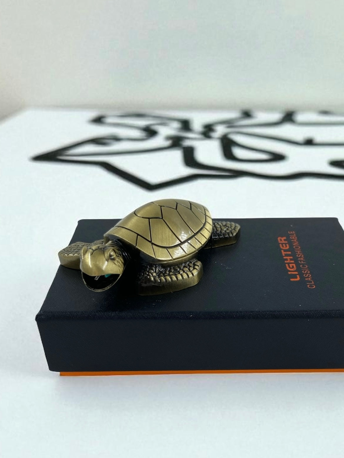Kaplumbağa Tasarımlı Lüx Çakmak