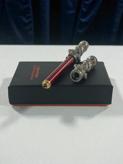 Kabartmalı Ejderha Figürlü Gazlı Çakmak