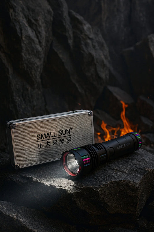Small Sun 10.000 Lümen Süper Güçlü LED Profesyonel Şarjlı El Feneri