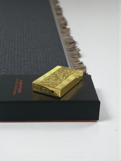 Lüx Kabartmalı Dupont Model Metal Çakmak