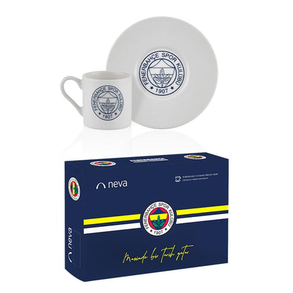 Neva Fenerbahçe Lacivert Logo 2'Li Kahve Fincan Takımı