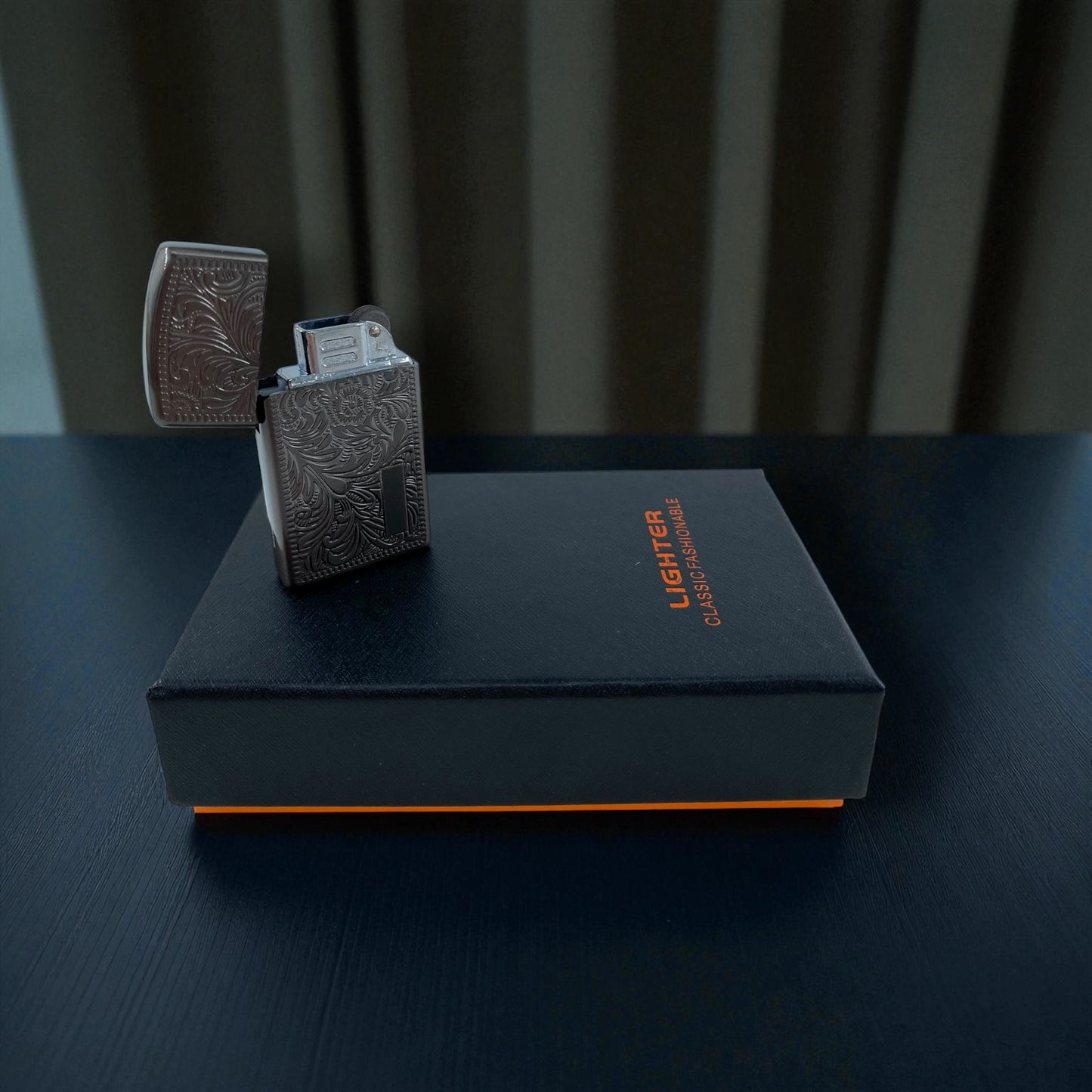 Klasik Desenli Metal Gazlı Çakmak