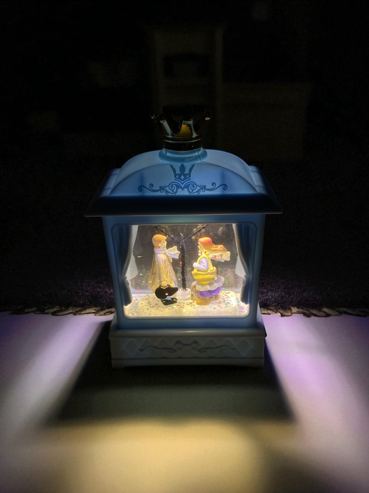 Sokak Lambası Işıklı Simli Pls. Fanus