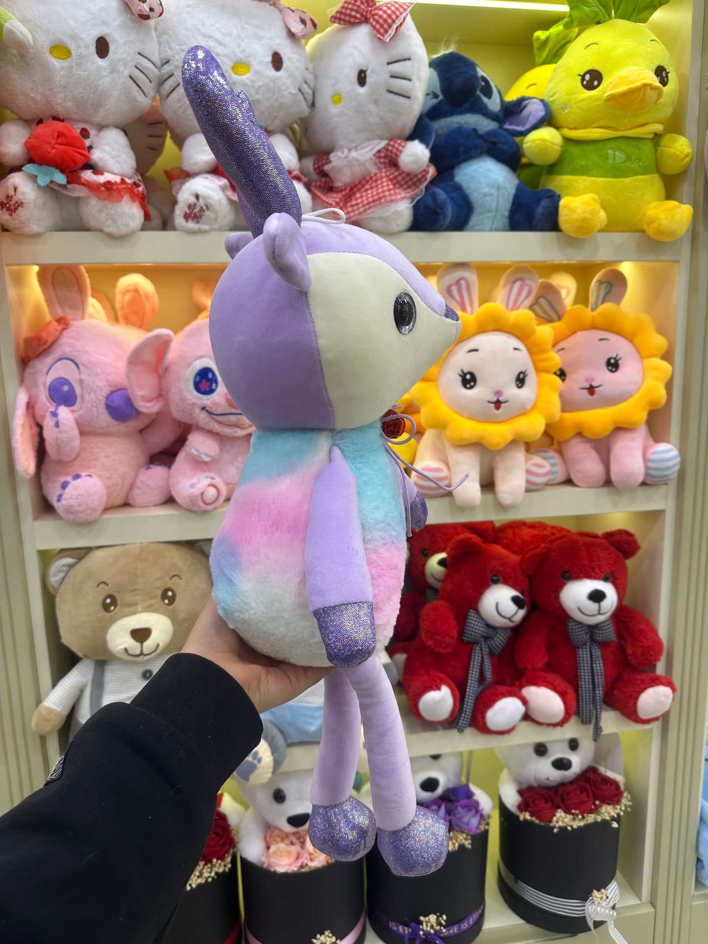 Geyik Uzun Ayaklı Mor Peluş