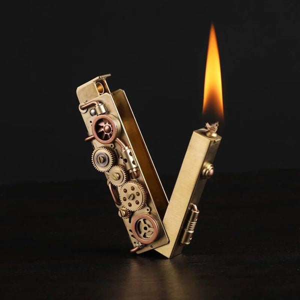 Vintage El Yapımı Pirinç Çakmak