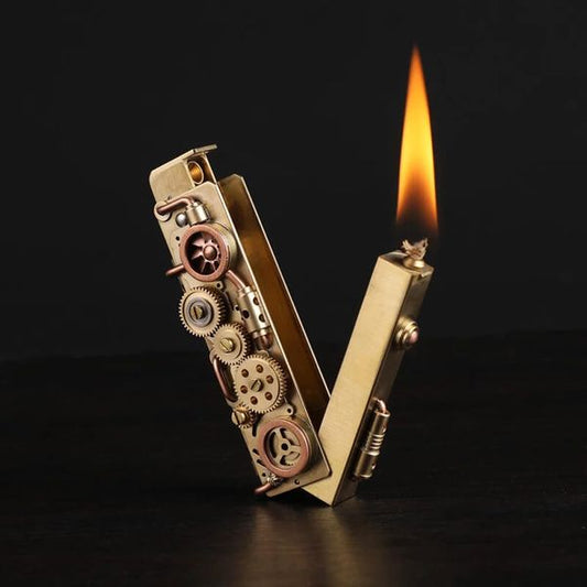 Vintage El Yapımı Pirinç Çakmak