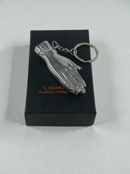 El Şeklinde Anahtarlıklı Çakmak