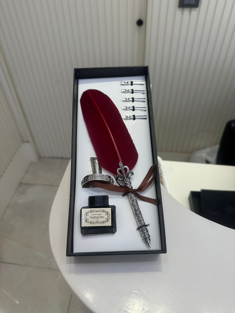 Mürekkepli Tüylü Divit Kalem Seti 0019