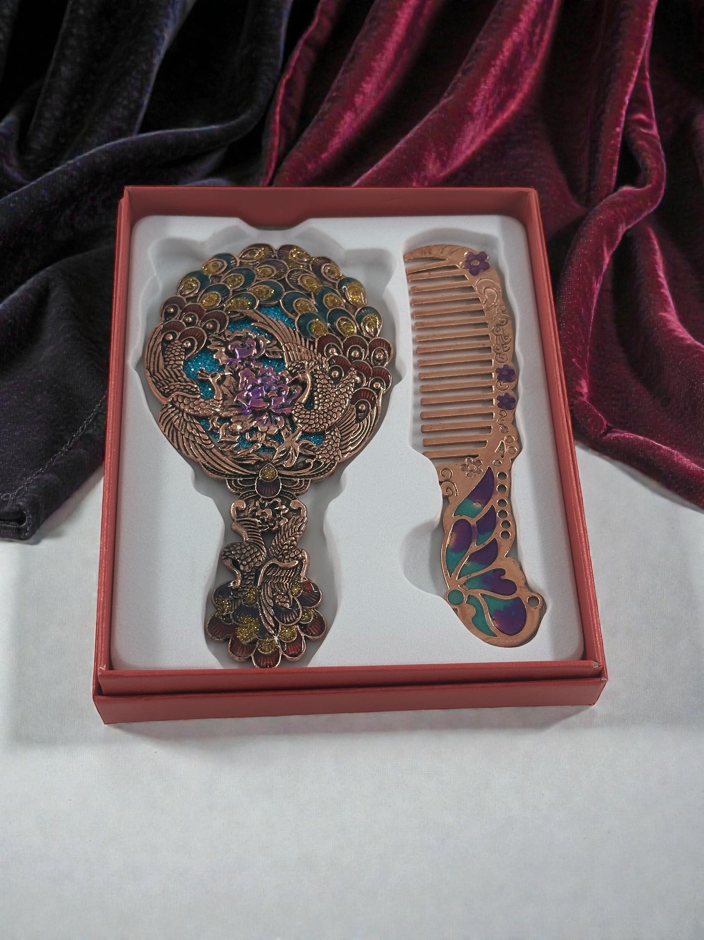 Vintage Taraklı Ayna Seti