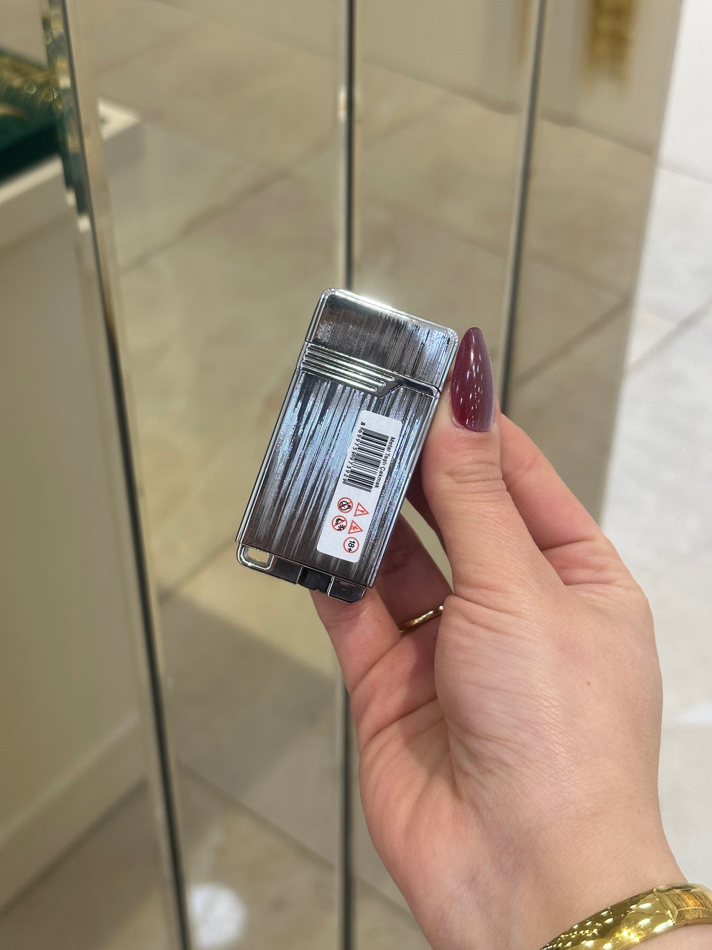 Slim Çift Yanan Çift Yanışlı Metal Çakmak