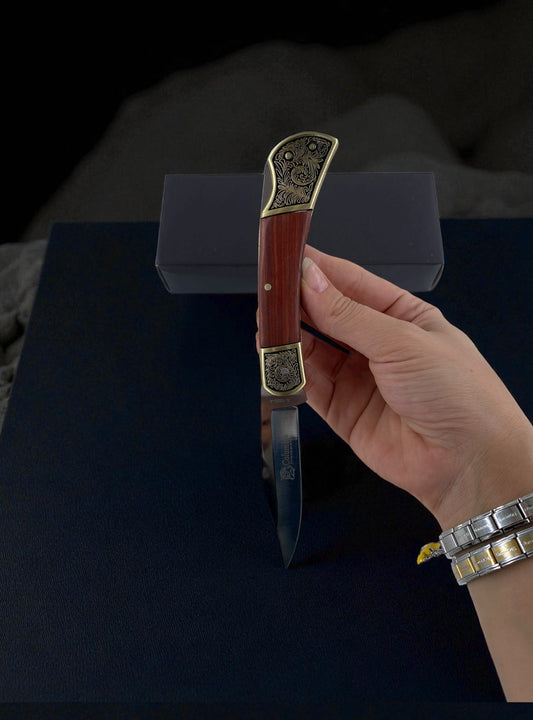 İşlemeli Klasik Ahşap Çakı