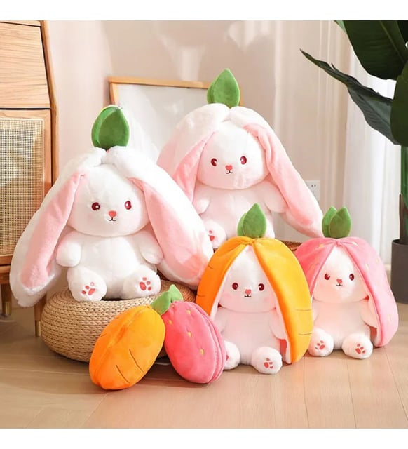 Havuç Çilek Peluş Tavşan
