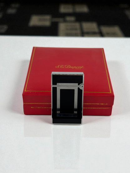 Derui Lux Siyah Gümüş Gazlı Çakmak 1312