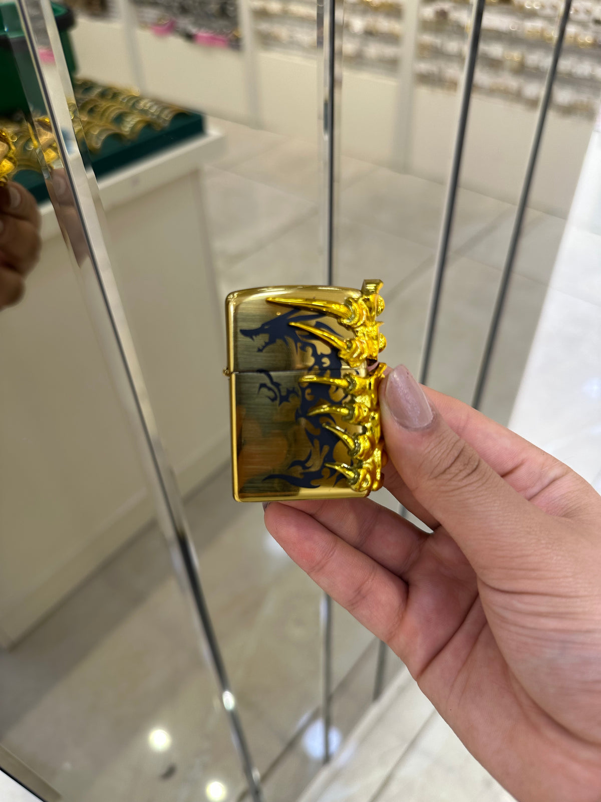 Ejderha Desenli Metal Zippo Modeli Çakmak 6677