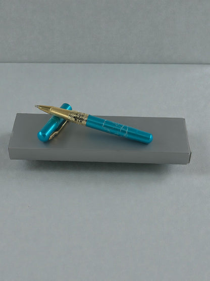 Gold Detaylı Mavi Kalem