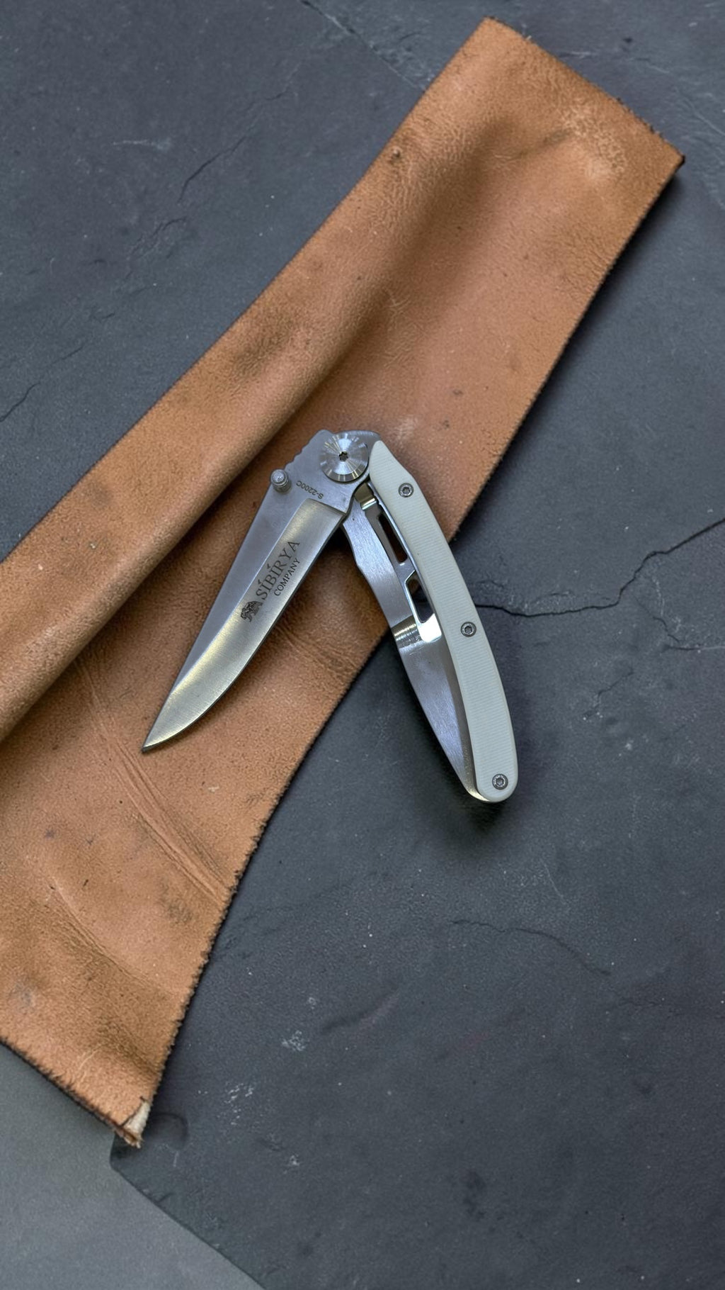 Orjinal Sibirya Sedefli Beyaz Çakı S-2200