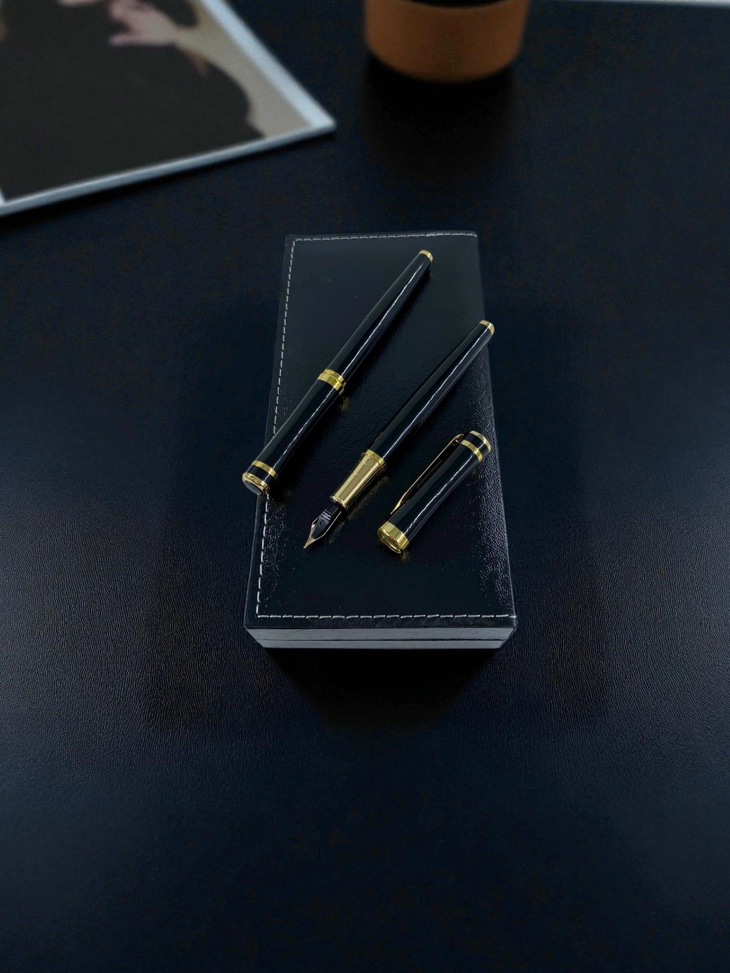 Premium 2'li Kalem Seti Siyah & Gold