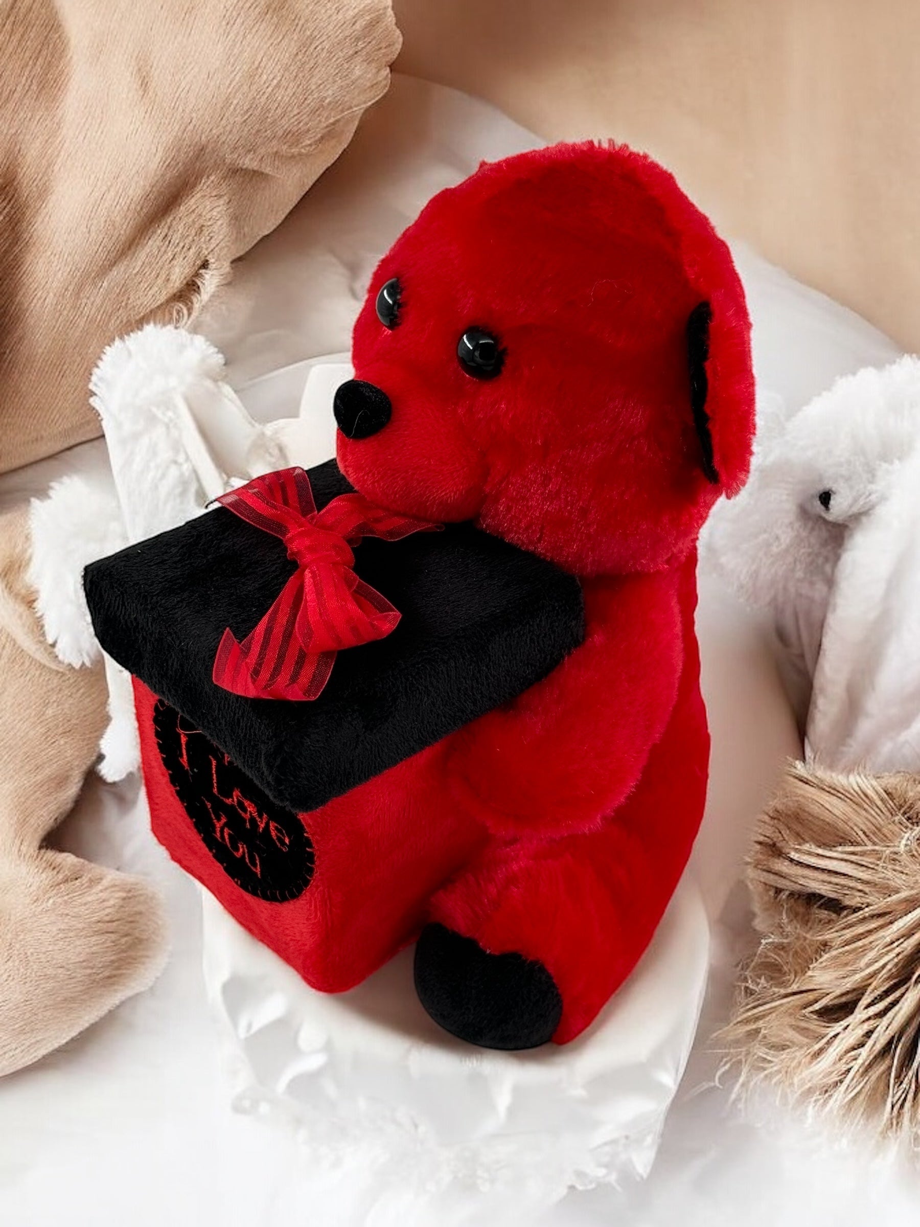 Doldurulabilir Kutulu Peluş Aşk Ayıcığı Kare 187-20