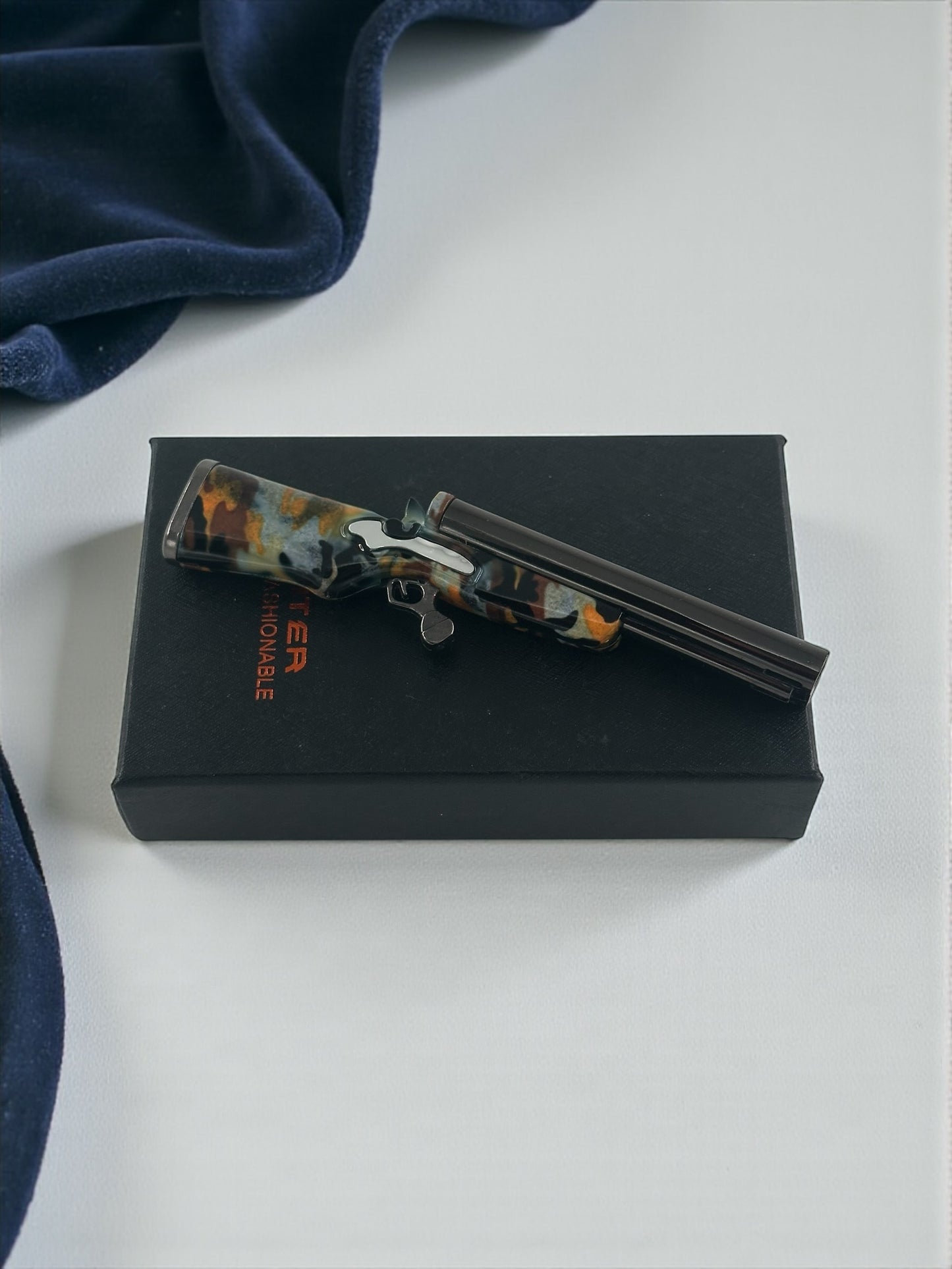 Tüfek Çift Yanan Desenli Gazlı Çakmak