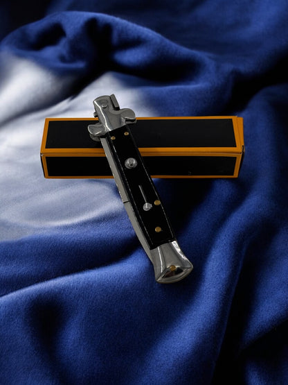 İtalyan Sustalı Otomatik Çakı Siyah 3400