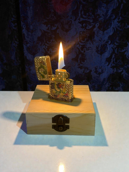 Chief Ejderha İşlemeli Lüx Benzinli Çakmak