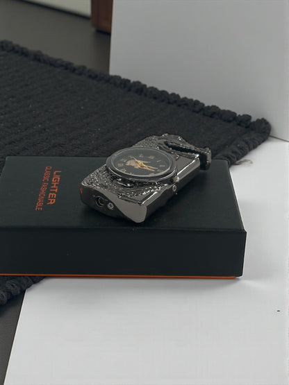 Saatli Ejder Başlıklı Pürmüzlü Çakmak