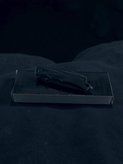 Mat Siyah Metal Gövdeli Katlanabilir Çakı