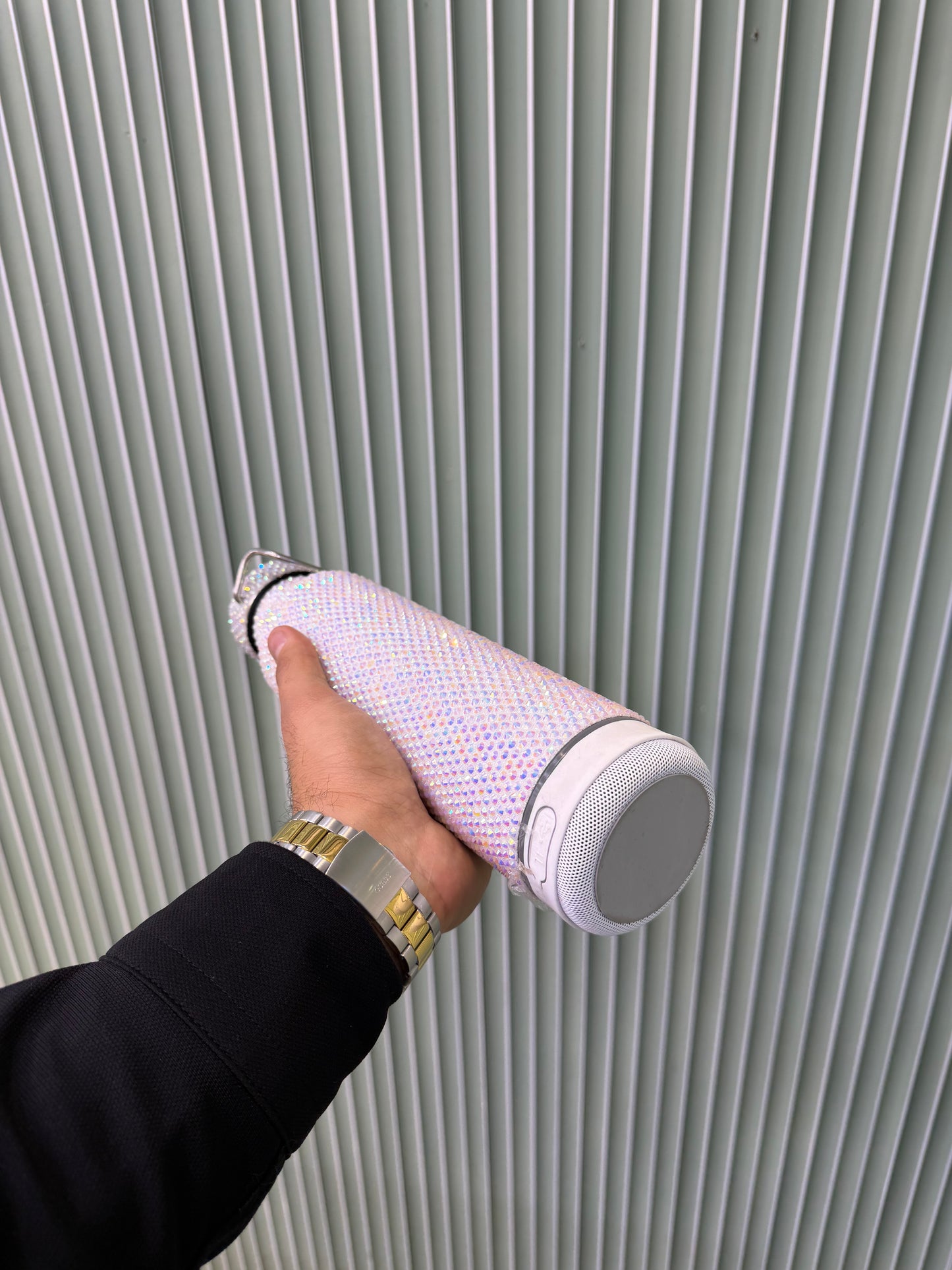 Bluetooth Hoparlörlü Taşlı Termos 500 ml