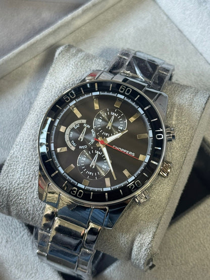 Kişiye Özel Kordonu İsim Yazılır Saat Siyah Gümüş