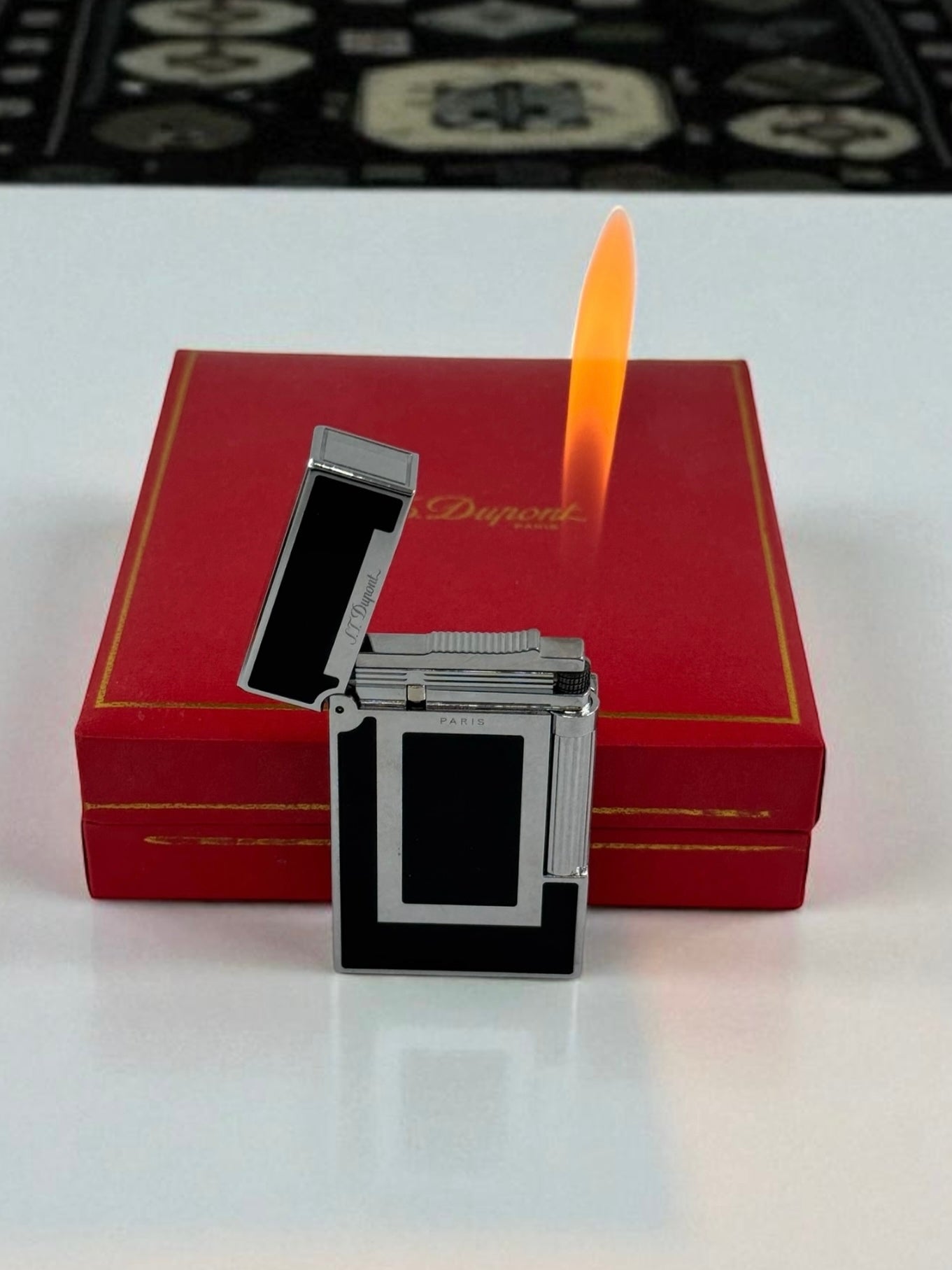 Derui Lux Siyah Gümüş Gazlı Çakmak 1312