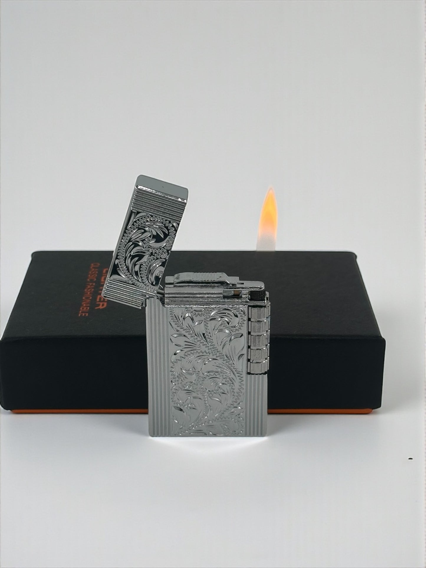 Lüx Kabartmalı Dupont Model Metal Çakmak