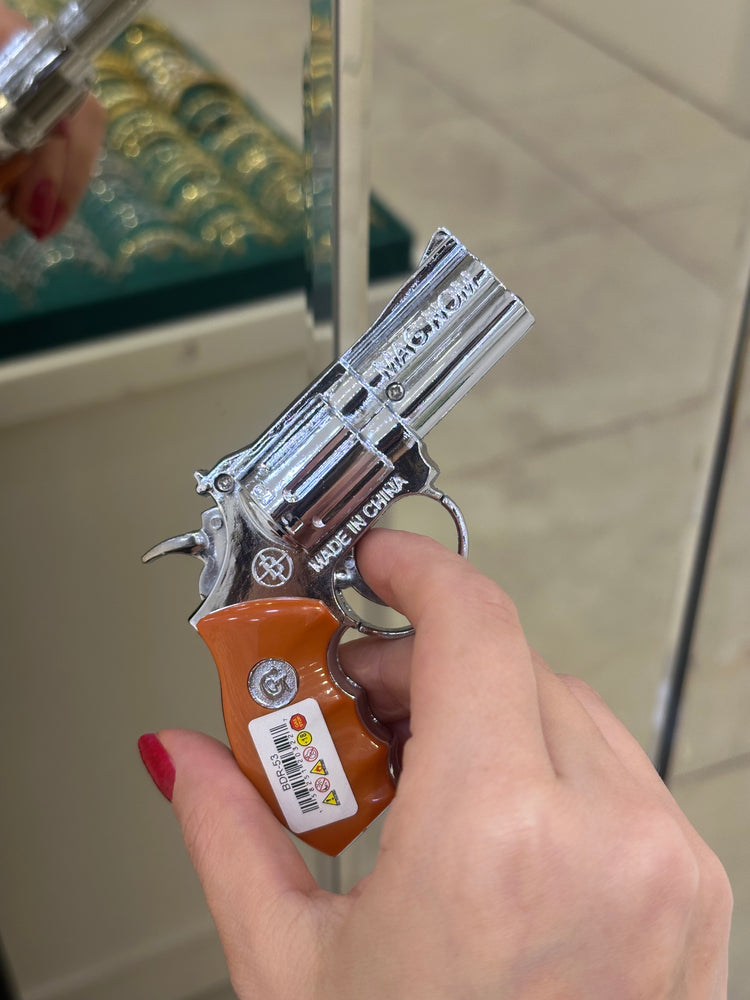 Revolver Model Metal Tabanca Çakmak