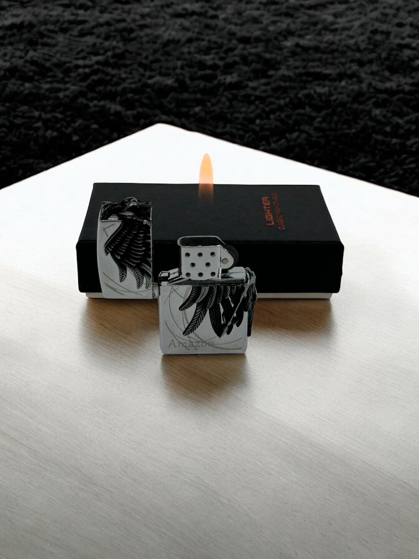 Amazon Kadın Kabartmalı Zippo Çakmak 8871