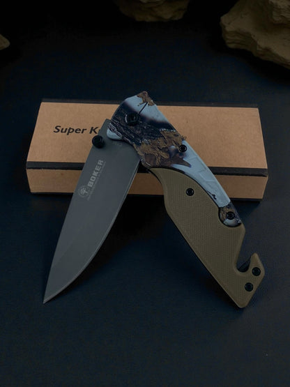 Kum Rengi  Katlanır Kamuflaj Gövdeli  Çelik Çakı