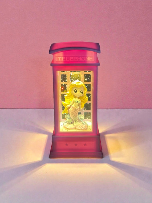 Deniz Kızı Temalı Işıklı Telefon Kulübesi