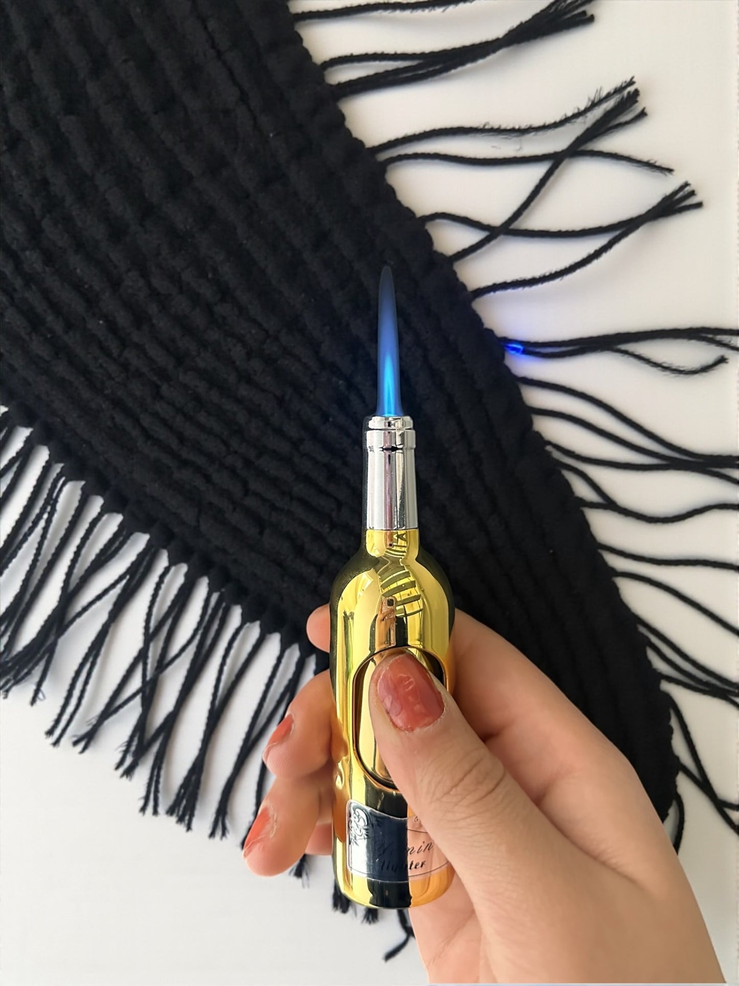 Şişe Şeklinde Basmalı Pürmüzlü Çakmak