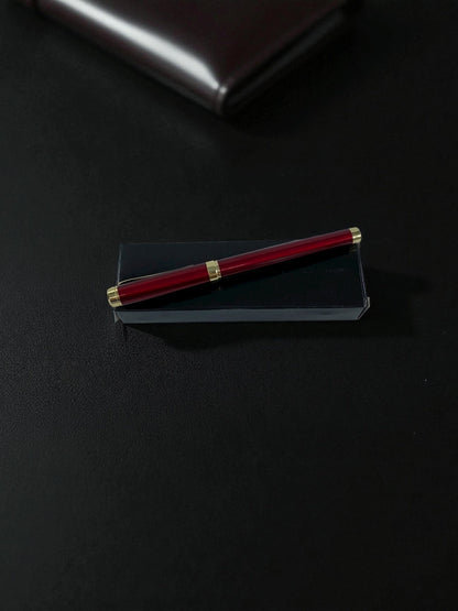 Klasik Gold Uçlu Kırmızı Dolma Kalem