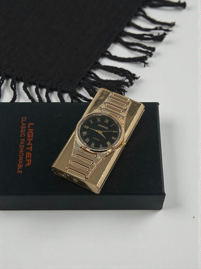 Lüks Kol Saat Görünümlü Renkli Alevli Çakmak