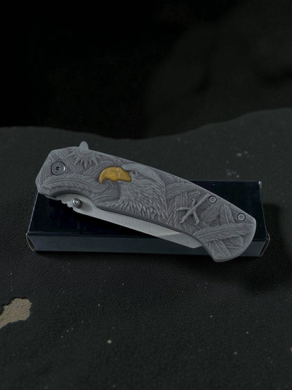 Sibirya Kartal Kabartma Desenli Taktik Çakı