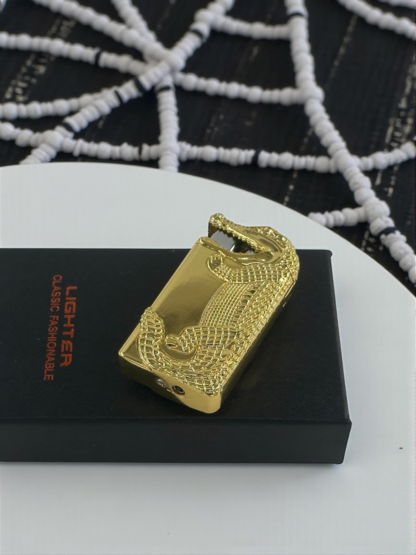 Saatli Ejder Başlıklı Pürmüzlü Çakmak