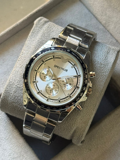 Kişiye Özel Kordonu İsim Yazılır Çelik Saat Beyaz Gümüş